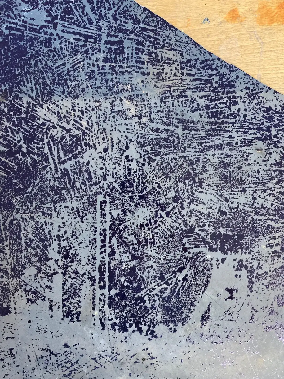 Monoprint on slate